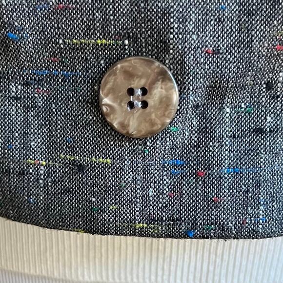 Vintage California Jam Women's Made in USA Cropped Double Breasted Grey Blazer 8 - Picture 5 of 12